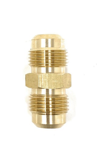 Male Union Connector 1/2" x 1/2" Brass Tube Coupler Pipe Fitting Flare SAE 45°