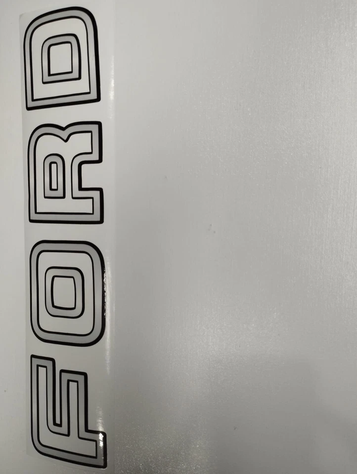 TAILGATE DECAL fits 1992-1996 OBS Ford F150. F250, F350 Silver/Black TOP QUALITY - Image 4 of 4