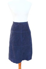Tracy Evans Limited Black Suede Skirt Size 11 Vintage 90s Real Leather