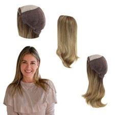 Women Wigs European Remy Human Highlight Hair lace Front Medium Size 14.5'' MT1I