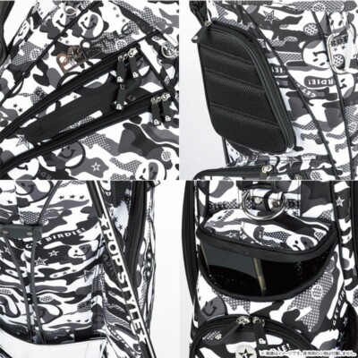 WINWIN STYLE Golf Japan 2025 GET BIRDIE CAMO STAND BAG CB-166 WH
