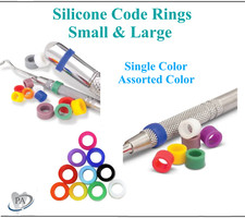 Dental Instrument Silicone Color Code Rings Small/Large Autoclavable to 375F