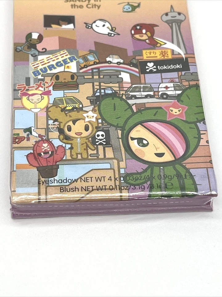 TOKIDOKI Sandy in the City Arte Paletas 4x Sombra de Ojos .9 g ea Rubor .11oz Sellado Foto 4 de 4