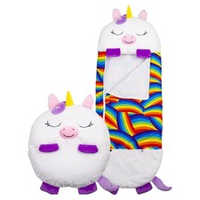 Happy Nappers Unicorn Sleeping Bag Large Plush Toy Kids 2 in 1 Broken Zip