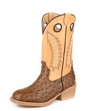 Roper Western Boots Boys Walker Bumps Square Brown 09-018-1910-3639 BR