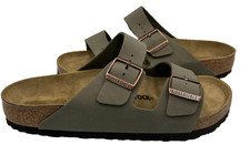 Birkenstock Men's Arizona Comfort Double Buckle Sandals Dark Gray Size:9 110F