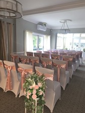 X60 Rose Gold Satin Chair Sashes