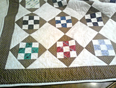 Hand Made Stitched Hand Sewn Cotton Fabric Multi-Color Patchwork Quilt 80x116
