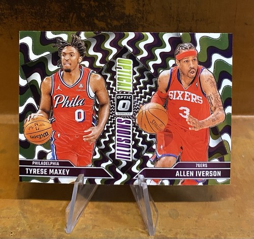 Donruss Optic ALLEN IVERSON & TYRESE MAXEY #3 Optical Illusions 76ers 2024-25