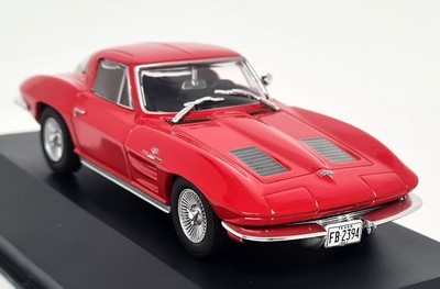 Atlas 1/43 Chevrolet Corvette C2 Stingray Coupe 1963 rot Diecast Scale Modellauto