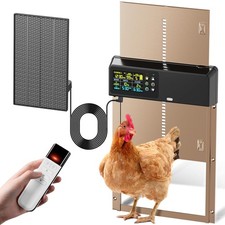 Automatic Chicken Coop Door, Solar Powered with 3500mAh Battery, 656ft Long-Rang