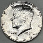New Listing1966 Kennedy Half Dollar 40% Silver BU/AU Nice Eye Appeal US Coin