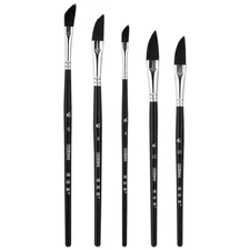 5 Pcs Dagger Striper Brush Set Professional Watercolor Brushes for Acrylic Oil