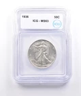 1936 Walking Liberty Half Dollar MS63 ICG *6968