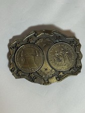 Vintage LEWIS Pewter 1976 Bicentennial 3 3/4" Belt Buckle, Spirit of '76, MC