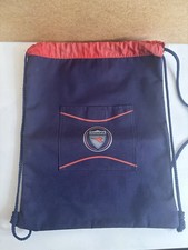 Borsa calcio vintage Diadora blu navy con tasca laterale e stringhe taglia ottime condizioni