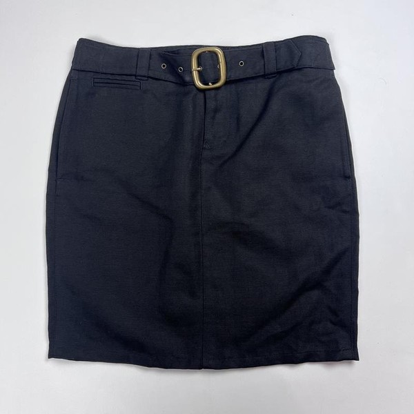 Women Ralph Lauren Skirt Black Cotton/Linen 36 / S
