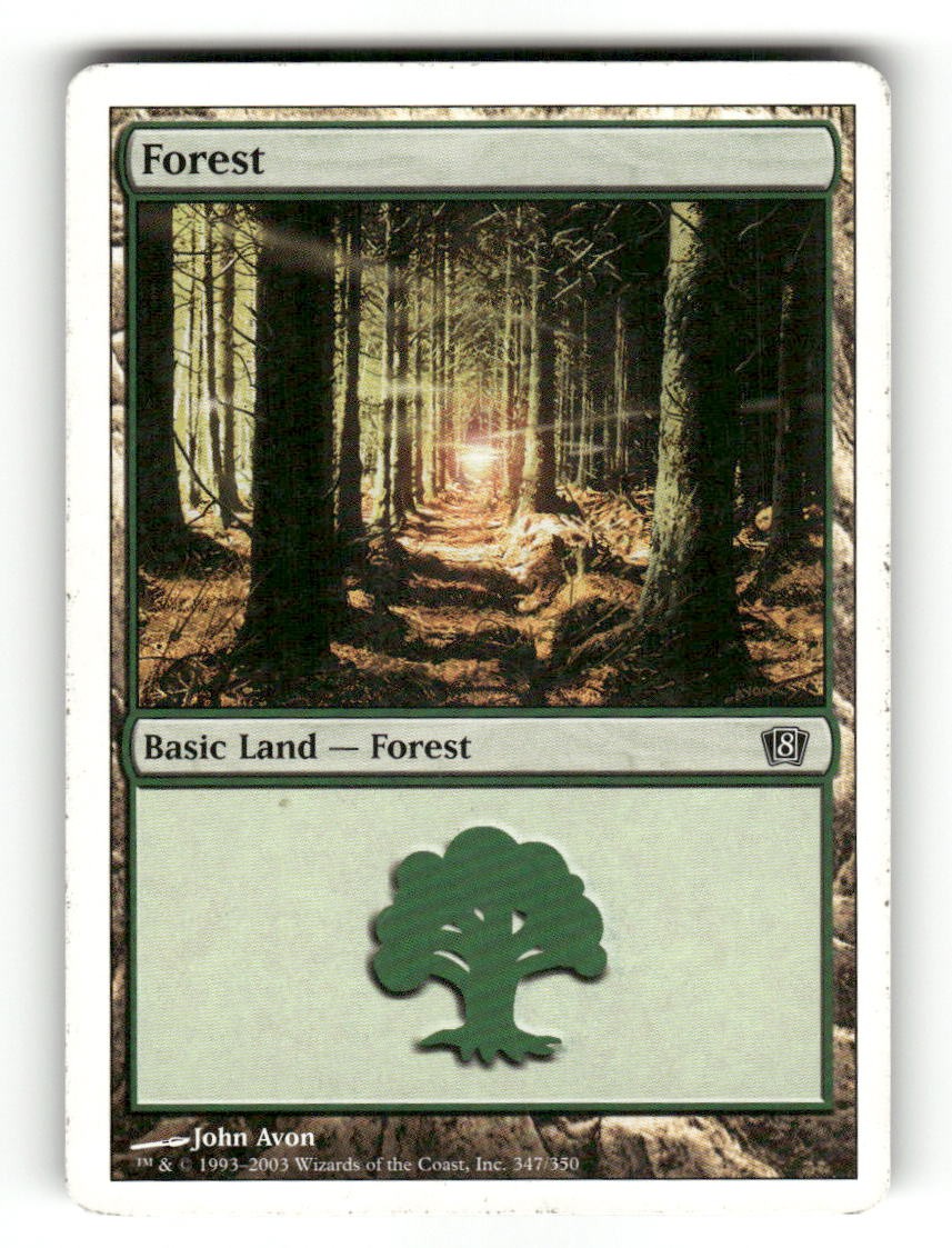 Forest (347) 347 Land 8th Edition Magic: The Gathering Near Mint