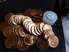 1953 DENVER BU UNC WHEAT Penny Roll OF 50 1 CENT COINS AS PICTURED