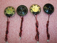 QTY 30 28mm ROUND MAGNETIC SPEAKERS 32 Ohm 0.5W 10" WIRES MYLAR CONE RDI