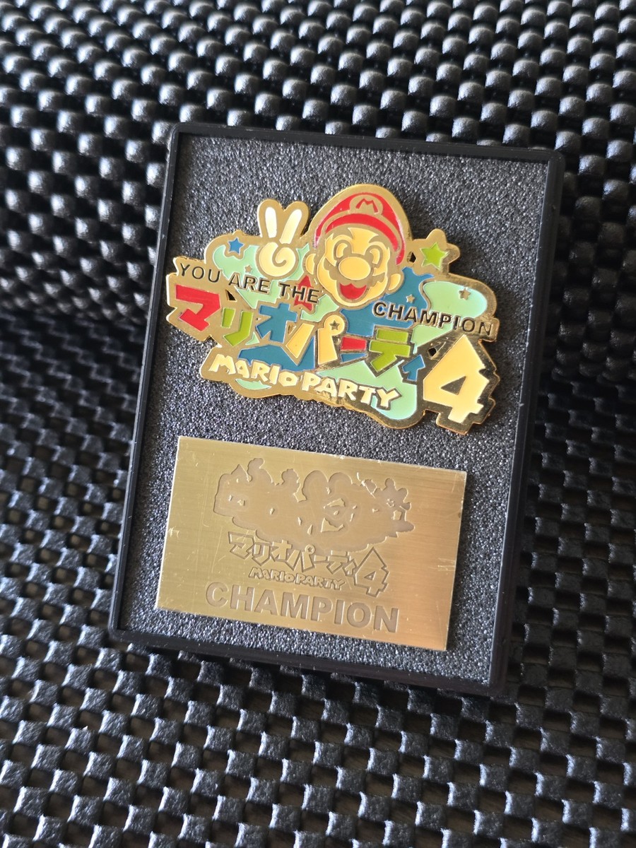 マリオパーティ4 チャンピオンピンバッチchampion マリオパーティ4 優勝 チャンピオンバッジ ピンバッジ【非売品