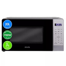 Abode AMT2012S Solo Digital Microwave Oven with Defrost Function 20L 700W Silver
