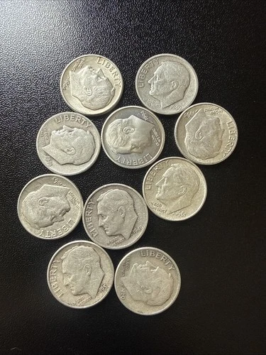 Roosevelt 90% Silver Dimes $1 Face Value