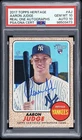 2017 Topps Heritage Real One Autographs Aaron Judge PSA 10 Auto 10!
