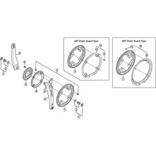 Shimano Spares Cycle Bicycle Bike FC-M431-8 Chain Guard And Fixing Bolts - 48T