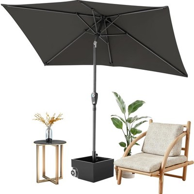 Sonnenschirm Parasol 210x140cm UV50+  Garten Balkon Terrasse