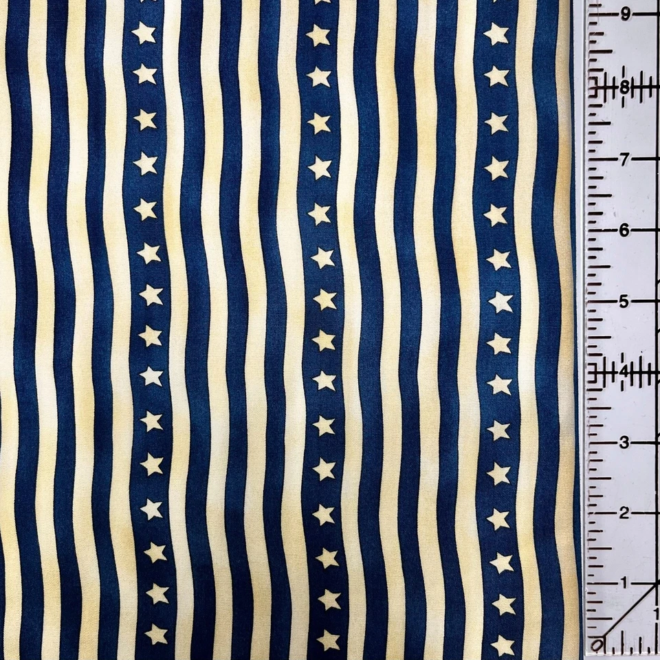 Tela Estrellas y Rayas: Cape Independence Deb Strain Moda en Azul, POR YARDA Foto 3 de 4