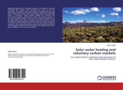 Niklas Hayek | Solar water heating and voluntary carbon markets | Taschenbuch