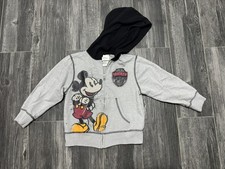 Vintage Y2K Kids XXS Mickey Mouse 28 Zip Up Hoodie