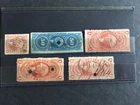 US STAMPS Lot of (5) Rare Revenue Stamps CV $765.00 USED Perf & Imperf