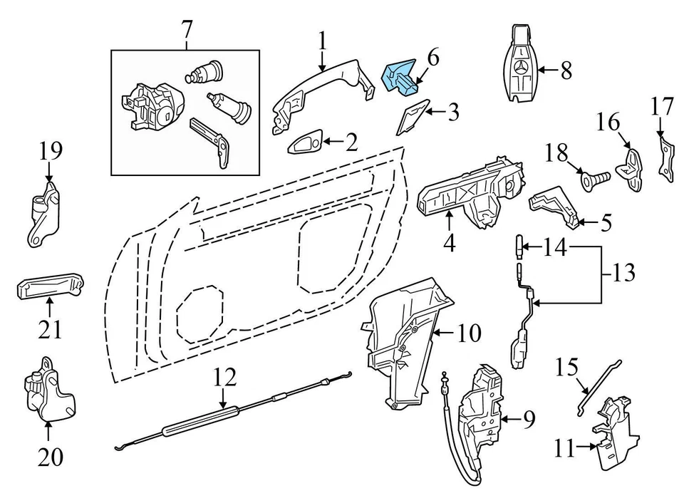 2010-2016 MERCEDES-BENZ E63 AMG W212 - двери панели зажим / крепеж комплект (3) - Изображение 2 из 2