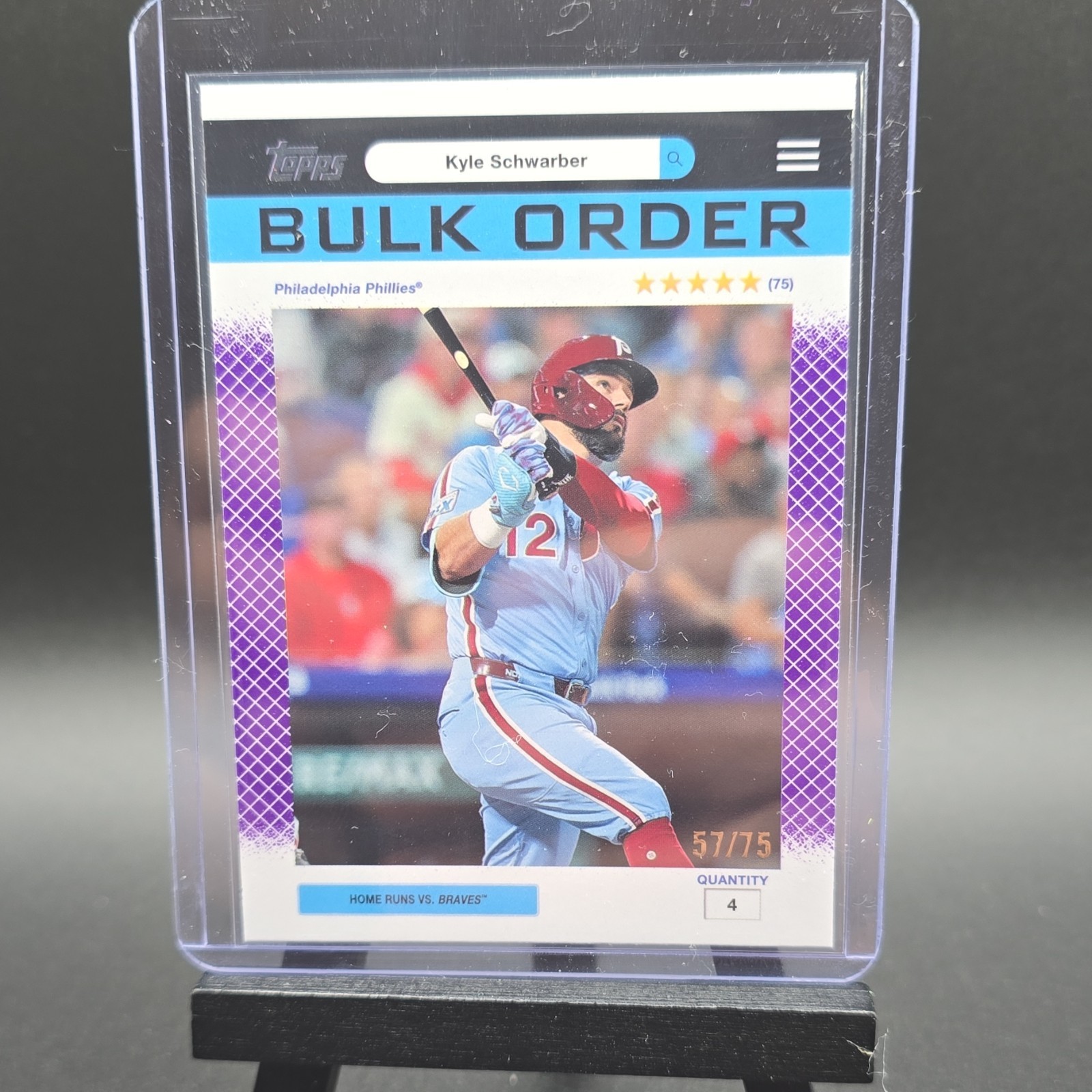 Topps 2026 Bulk Order Kyle Schwarber Philadelphia Phillies #BO-5 /75