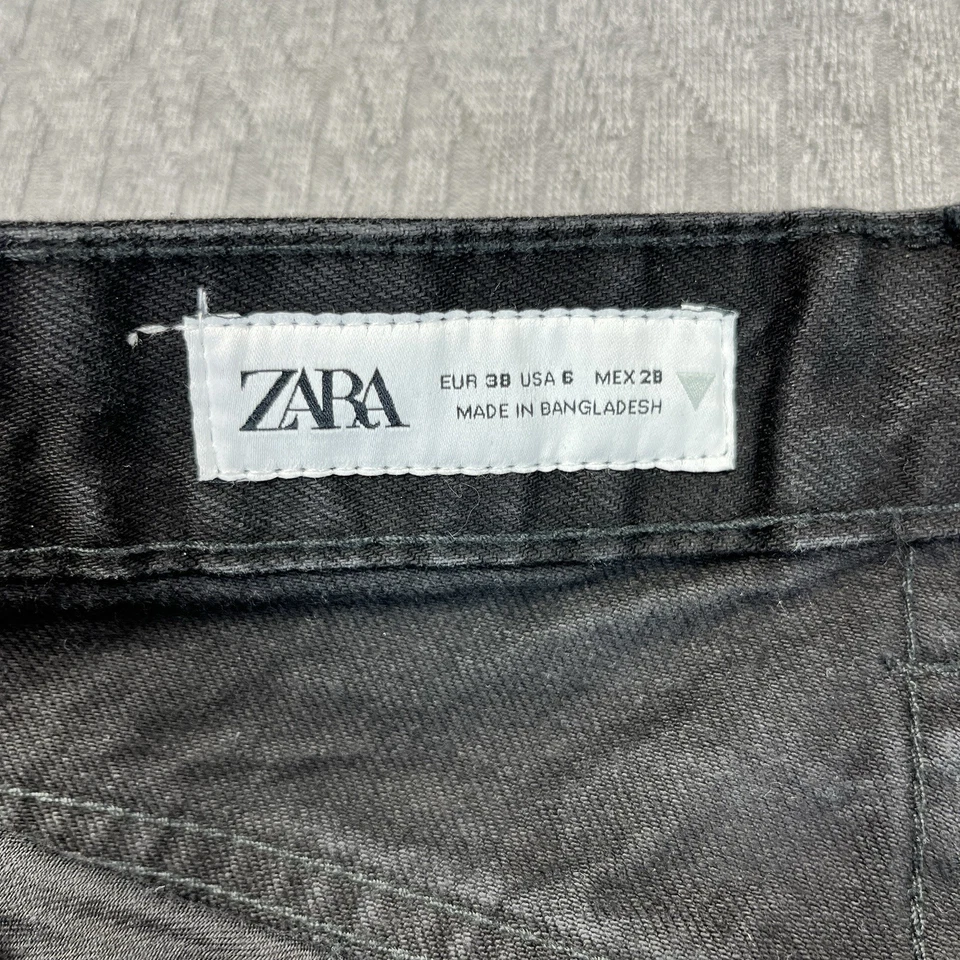 Zara воздушный шар экстремальный мешковатые широкие ноги женщин (6) хип-хоп Core черные джинсы брюки - Изображение 3 из 4