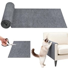 Cat Scratcher Mat Trimmable Couch Protector SelfAdhesive Light Gray 1 PCS