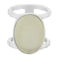 Cavill Ring 925 Sterling Silber WeißEr Mondstein 7,55Ct Oval Damenschmuck