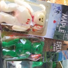 Ty Teenie Beanies Bear Lot of 4 Blister Packs Erin Maple Glory Britannia 1999