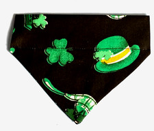 Over Collar Slide On Pet Dog Cat Bandana Scarf  ST. PATRICKS DAY  SMALL