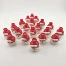 Vintage Santa Head Blow Mold Christmas Light Covers 20 Count Miniature 1.5 Inch