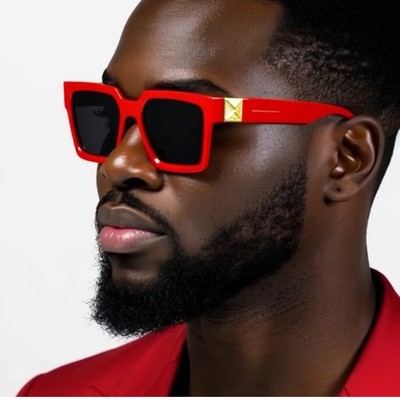 Classy Women Red Framed Sunglasses RED Frame UV400 Square Gafas Lentes Mujeres