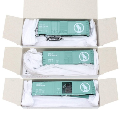 #ad HO Accurail 8181 Great Northern Boxcar Glacial Green 3 Pack Kit $58.48