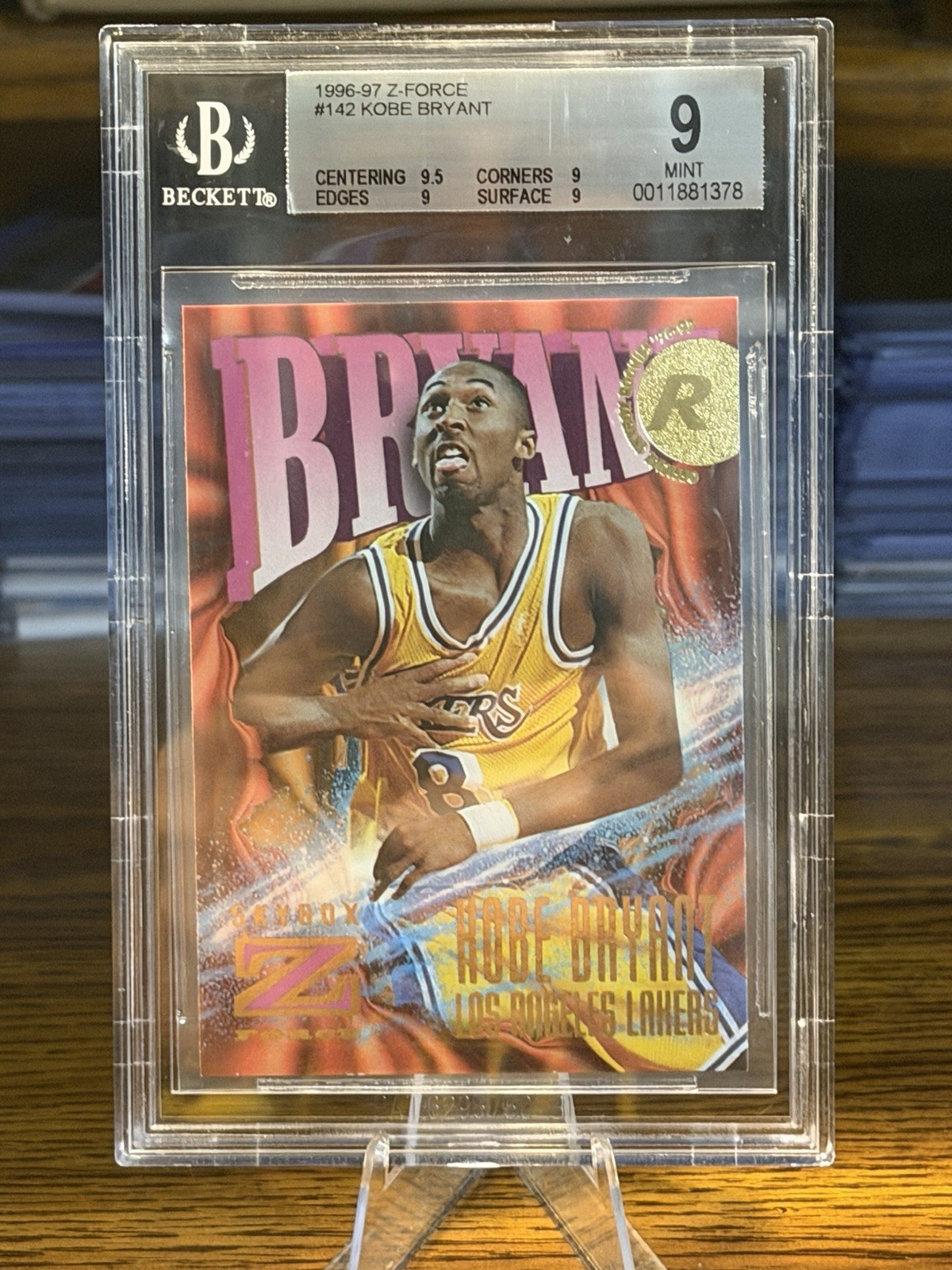 1996-97 Skybox Z Force Kobe Bryant Rookie #142 (RC) BGS 9