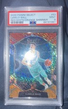 2020-21 Panini Select - Concourse LaMelo Ball #63 Red White Orange Shimmer Prizm