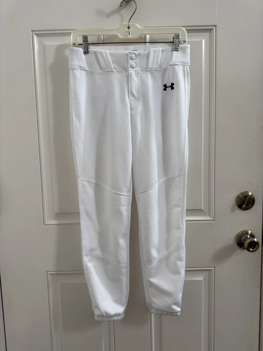 Neu ohne Etikett Under Armour Jugend Jungen Baseballhose weiß Large