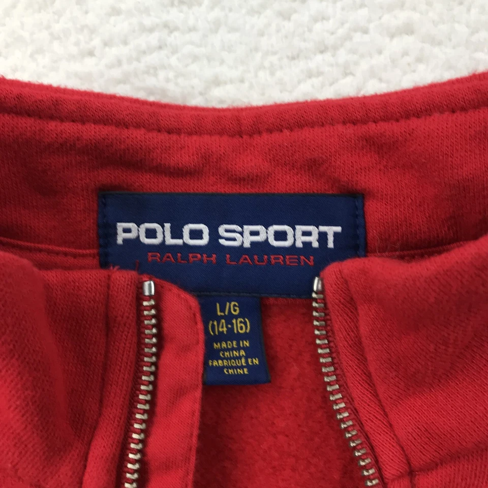 Polo Sport Ralph Lauren Suéter Jóvenes Niños Sudadera Grande Pullover 1/4 Cremallera Niño Foto 3 de 4