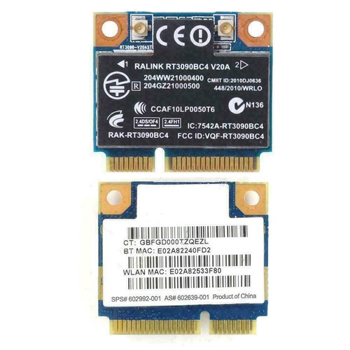 HP Ralink RT3090BC4 300M WiFi N+ BT Bluetooth PCI-e G3 Cards E0C9 New 7Y6T H2M8 - Photo 7/8