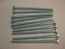 Hexagon head wood screw coach screw M8 x150mm Pack of 10, big quantity discounts